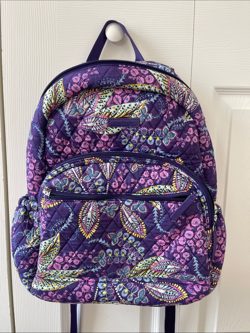 Vera Bradley Purple Floral Quilted Backpack